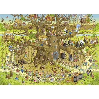 Heye 29833 - Funky Zoo - Monkey Habitat, Degano - 1000 db-os puzzle
