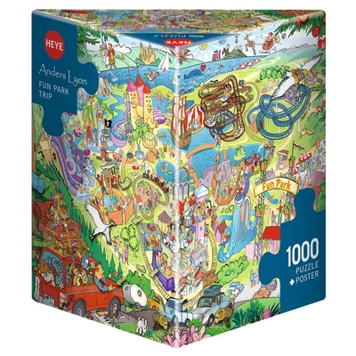 Heye 29837- Triangular puzzle - Fun Park Trip, Lyon - 1000 db-os puzzle