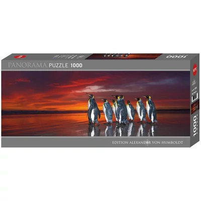 Heye 29858 - Panoráma puzzle - Király pingvinek, Edition Humboldt - 1000 db-os puzzle