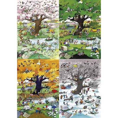 Heye 29873 - Cartoon Classics - 4 Seasons, Blachon - 2000 db-os puzzle