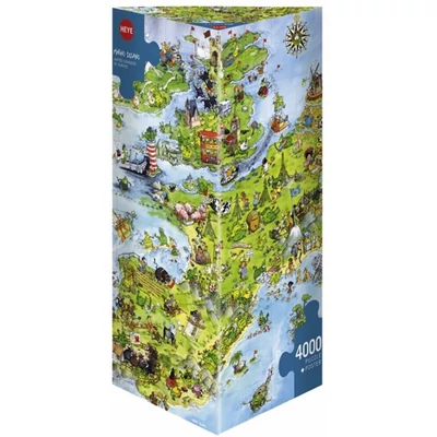 Heye 8854 - Triangular puzzle - United Dragons of Europe, Degano - 4000 db-os puzzle