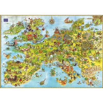 Heye 8854 - Triangular puzzle - United Dragons of Europe, Degano - 4000 db-os puzzle