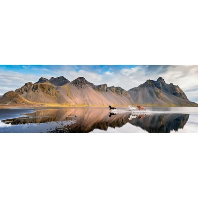 Heye 29946 - Panoráma puzzle - Iceland Horses, Edition Humboldt - 1000 db-os puzzle