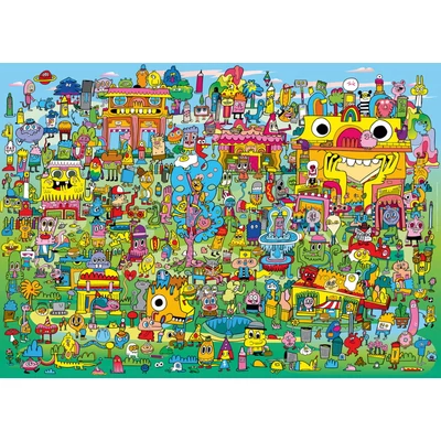 Heye 29936 - Doodle Village - 1000 db-os puzzle