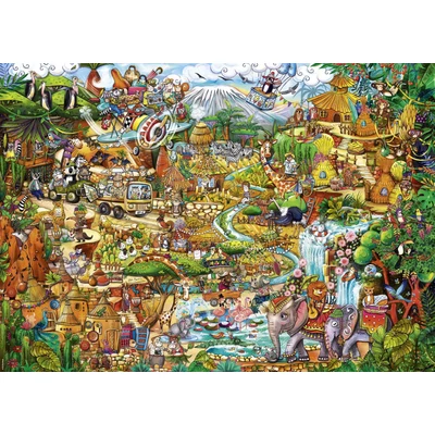 Heye 29996 - Egzotikus Szafari  - 2000 db-os Triangular puzzle