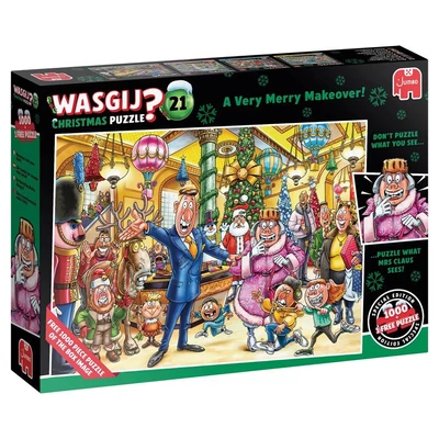 Jumbo 00510 - 2 Puzzles - Wasgij Christmas 21 - A Very Merry Makeover! - 2 x 1000 db-os puzzle