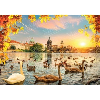 Magnolia 3504 - Swans near Charles Bridge - 1000 db-os puzzle