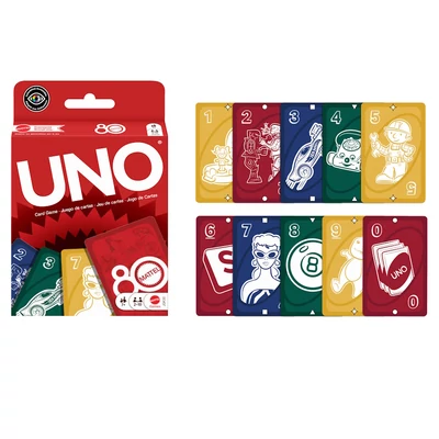 Uno kártya 80 éves rubinvörös kiadás (JGK30)