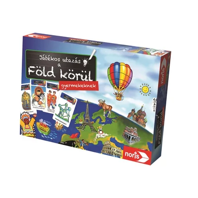 Noris 6071908 - Föld körüli utazás gyermekeknek oktató társasjáték
