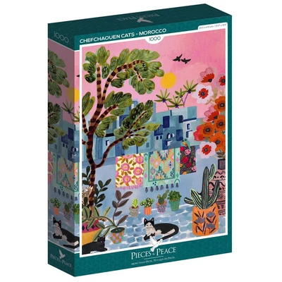 Pieces &amp;amp; Peace 0038 - Chefchaouen Cats - Morocco - 1000 db-os puzzle