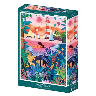 Pieces &amp;amp; Peace 0180 - Fonds Marins Colorés - 1000 db-os puzzle