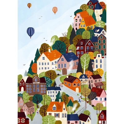 Pieces &amp;amp; Peace 1000 db-os puzzle - Forest City (0012)