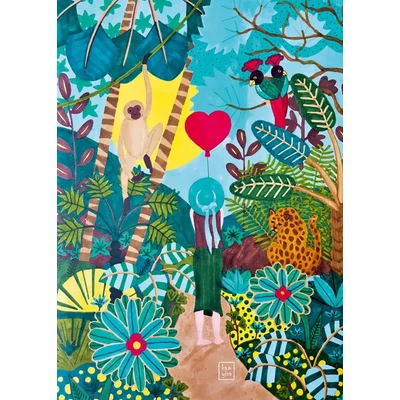 Pieces &amp;amp; Peace 1000 db-os puzzle - Jungle Heart (0079)