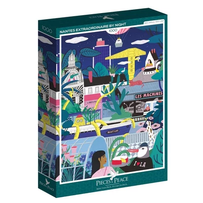 Pieces &amp;amp; Peace 1000 db-os puzzle - Nantes extraordinaire by night (0055)