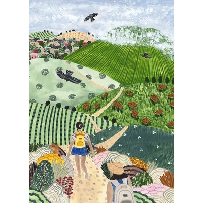 Pieces &amp;amp; Peace 1000 db-os puzzle - Wine Country Hike (0023)