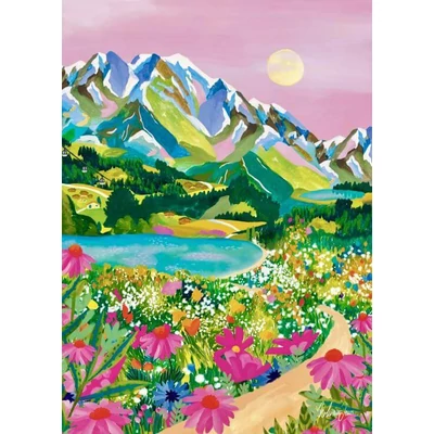Pieces &amp; Peace 0202 - Lever de Soleil sur les Alpes - 500 db-os puzzle