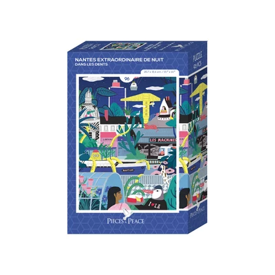 Pieces &amp;amp; Peace 0306 - Nantes Extraordinaire de Nuit - 96 db-os Mini puzzle 