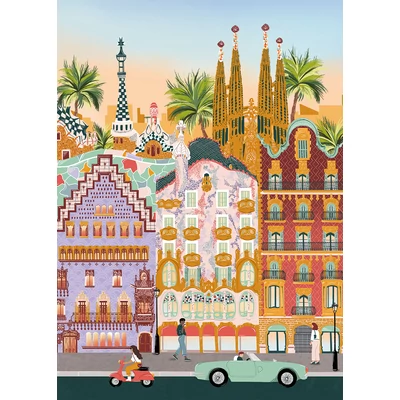 Pieces &amp;amp; Peace 0080 - Barcelona - 1000 db-os puzzle