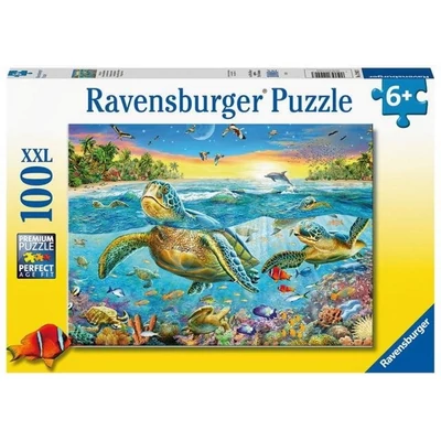 Ravensburger 12942 - Teknősök találkozása - 100 db-os XXL puzzle