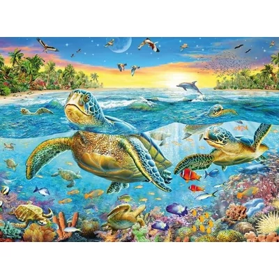 Ravensburger 12942 - Teknősök találkozása - 100 db-os XXL puzzle
