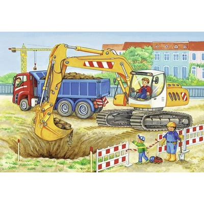 Ravensburger 07616 - Építkezés, farm - 2 x 12 db-os puzzle