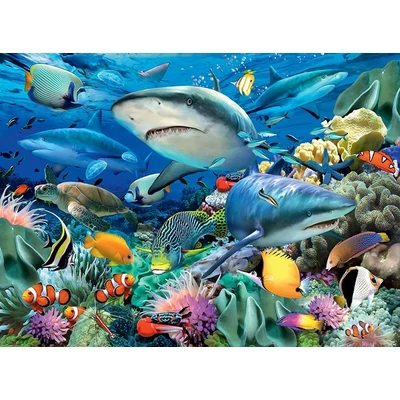 Ravensburger 10951 - Cápazátony - 100 db-os XXL puzzle