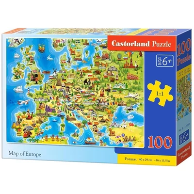 Castorland B-111060 - Európa térképe - 100 db-os puzzle