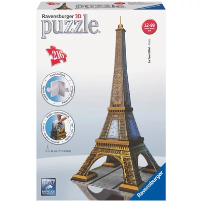 Ravensburger 12556 - Eiffel-torony - Párizs - 216 db-os 3D puzzle