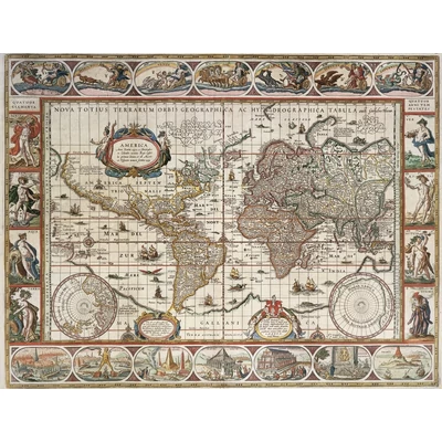 Ravensburger 16633 - Világtérkép 1650-ben - 2000 db-os puzzle