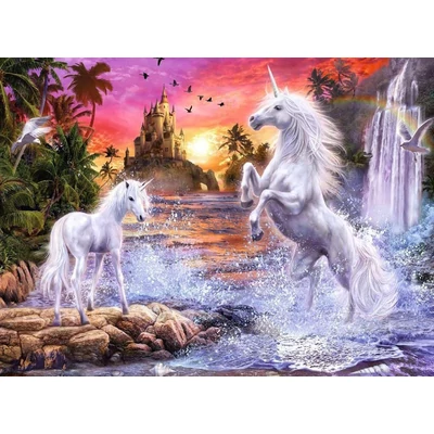 Ravensburger 12000471 - Unikornisok a folyóban - 500 db-os Fluoreszkáló puzzle