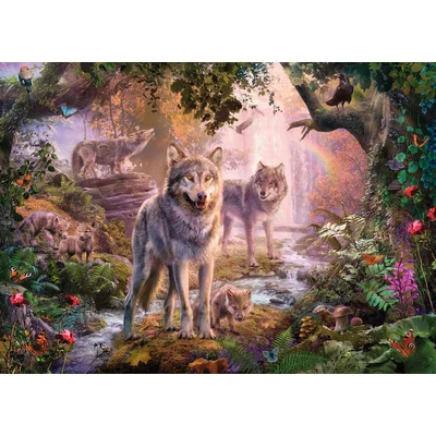 Ravensburger 12000465 - Farkascsalád nyáron - 1000 db-os puzzle