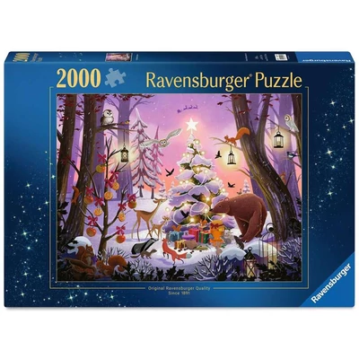 Ravensburger 12001417 - Karácsony az erdőben - 2000 db-os puzzle