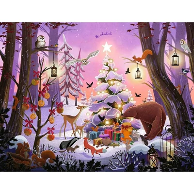Ravensburger 12001417 - Karácsony az erdőben - 2000 db-os puzzle