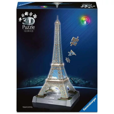 Ravensburger Iconics 12008024 - Night Edition - Eiffel-torony - 216 db-os 3D puzzle