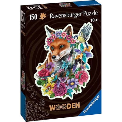 Ravensburger 17512 - WOODEN - Colorful Fox - 150 db-os Fa sziluett puzzle