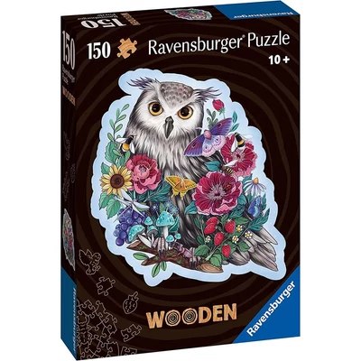 Ravensburger 17511 - WOODEN - Mysterious Owl - 150 db-os Fa sziluett puzzle