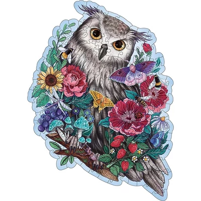 Ravensburger 17511 - WOODEN - Mysterious Owl - 150 db-os Fa sziluett puzzle