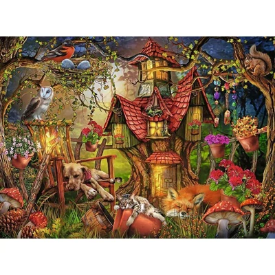 Ravensburger 12951 - Erdei házikó - 200 db-os XXL puzzle