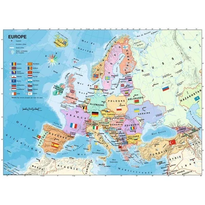 Ravensburger 12841 - Európa - 200 db-os XXL puzzle