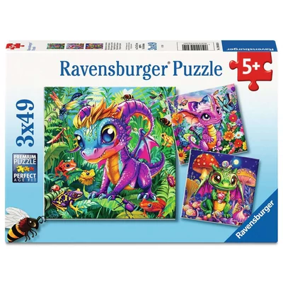 Ravensburger 12004301 - Bébisárkányok - 3x49 db-os puzzle