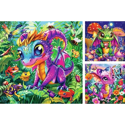 Ravensburger 12004301 - Bébisárkányok - 3x49 db-os puzzle