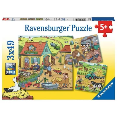 Ravensburger 05078 - Élet a farmon - 3 x 49 db-os puzzle