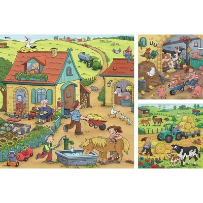 Ravensburger 05078 - Élet a farmon - 3 x 49 db-os puzzle
