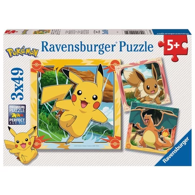 Ravensburger 12004062 - Pokémon - 3x49 db-os puzzle