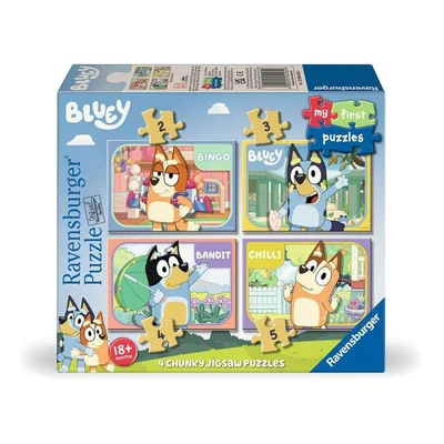 Ravensburger 12004105 - Bluey - 4 az 1-ben (2,3,4,5 db-os) My first puzzle