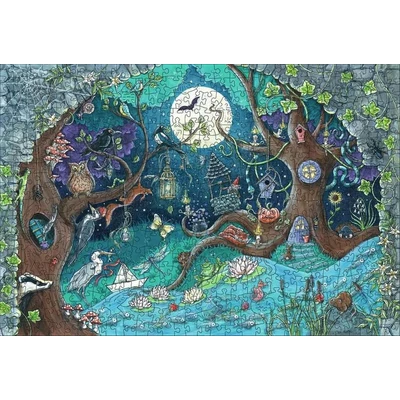 Ravensburger 17516 - WOODEN - Fantasy Forest - 500 db-os fa puzzle