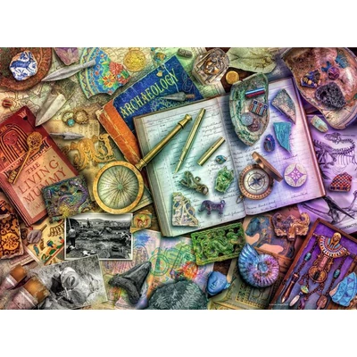Ravensburger 12000699 - A régész asztala, Aimee Stewart - 500 db-os puzzle
