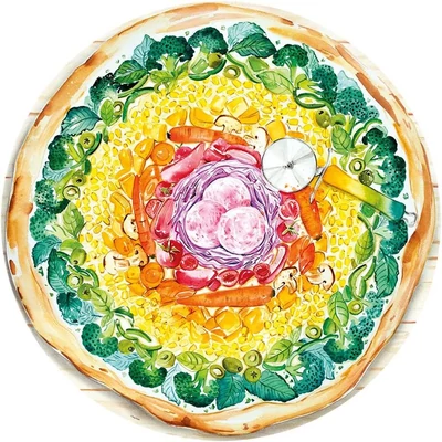 Ravensburger 17347 - Circle of Colors - Pizza - 500 db-os puzzle