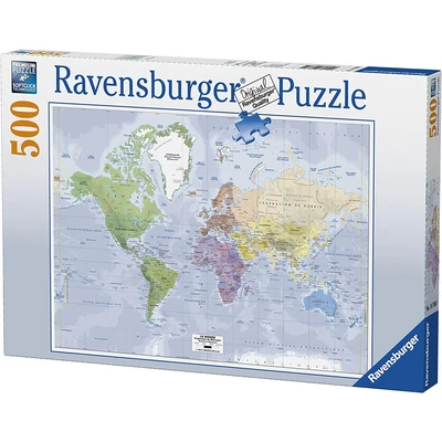 Ravensburger 14760 - Világtérkép - 500 db-os puzzle