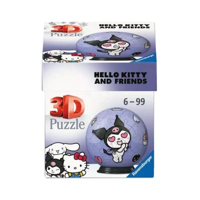 Ravensburger 11629 - Hello Kitty és Barátai Balls - Kuromi - 55 db-os 3D puzzle